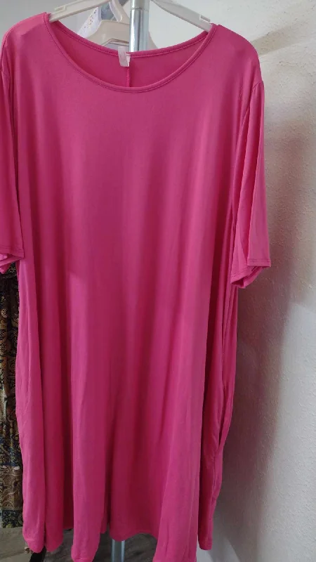 Trendy Street Style Clothing Solid All Pink Dress