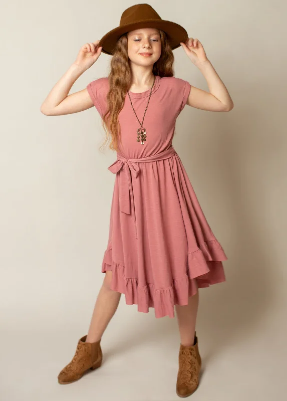 Women's Workout Clothing Amoura Dress in Dusty Rose