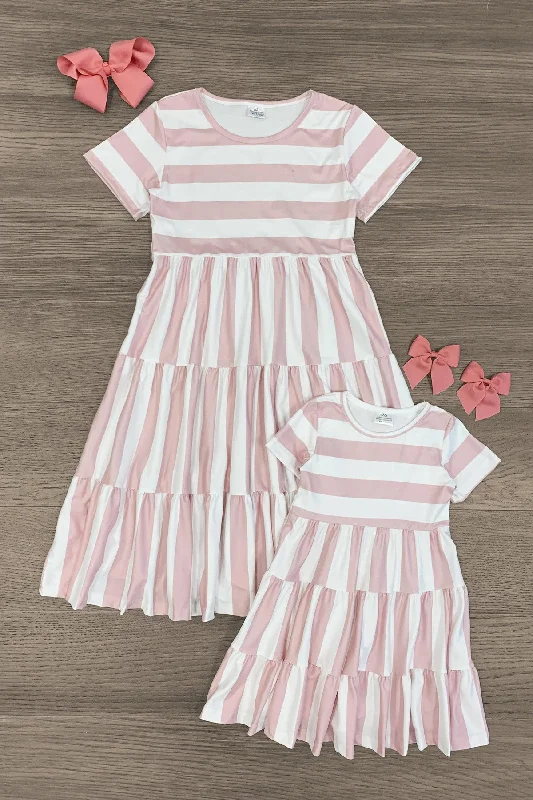 Formal Garments For Women Mom & Me - Tiered Stripe Dress