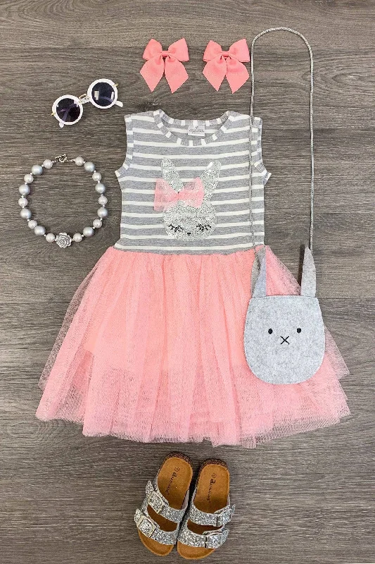 Woman Clothing Sequin Bunny Tutu Dress