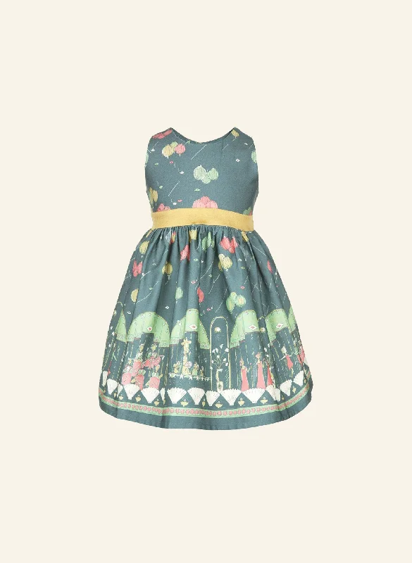 Women's Clothing Brands Martha Children's Dress - Teal Ballroom