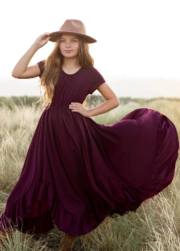 Stylish Women's Apparel Braelyn Dress in Deep Plum