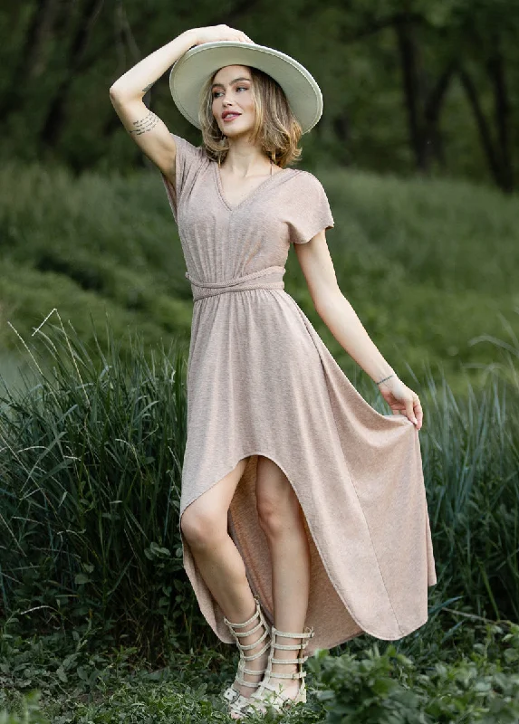 Premium Fabrics Novalie Dress in Heather Desert Shell