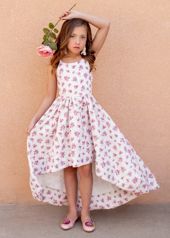 Trendy Outfits For Girls Pearl Dress in Cream Ditsy