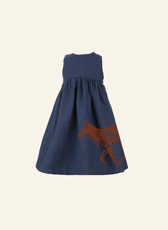 Women's Online Boutique Rosie Children's Dress - Navy Fox