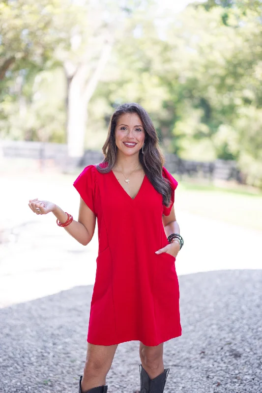 Latest Fashion for Women My Favorite Red Textured Dress