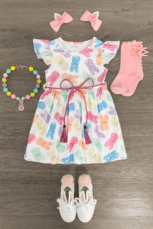 Women's Clothing For Everyday Wear Pastel Peep Bunny Dress