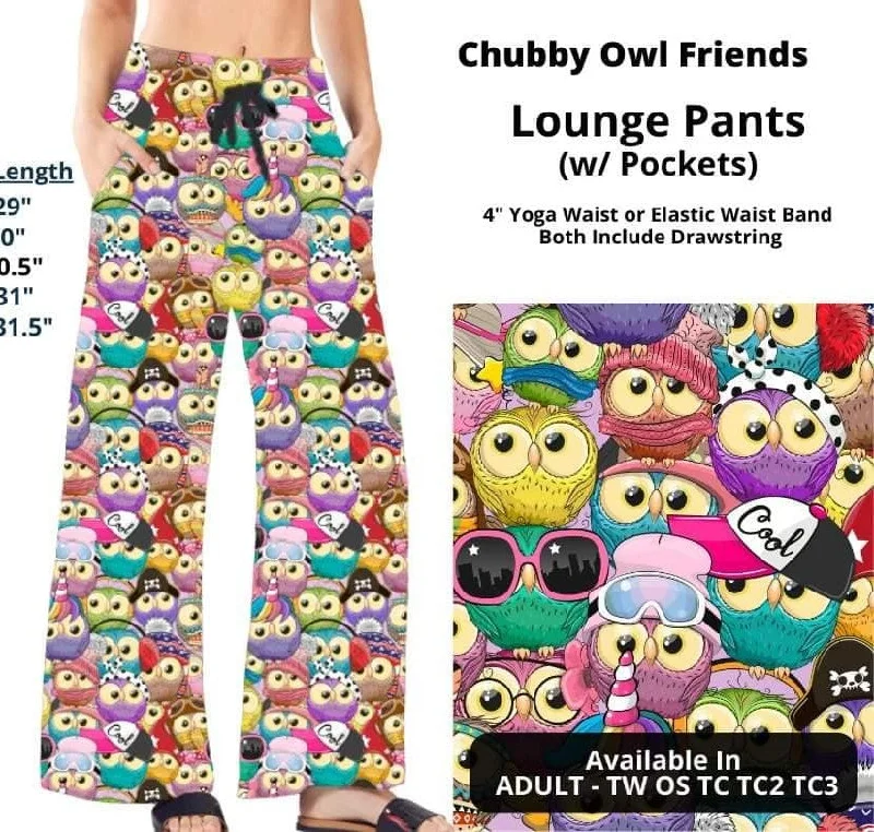 Clothing For Women Cute Owl Dress Up Costume Friends Lounge Pant Pants