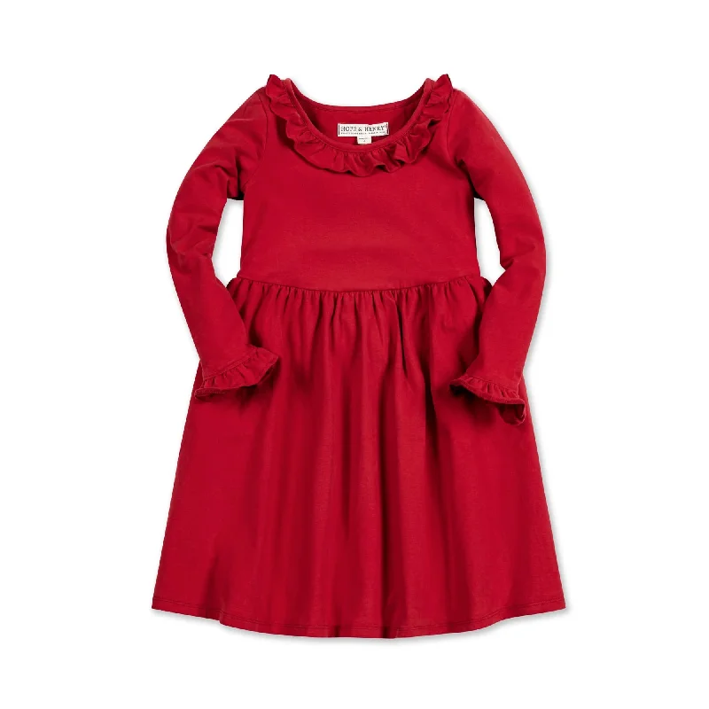 Wardrobe Upgrade Ruffle Trim Knit Dress - Baby