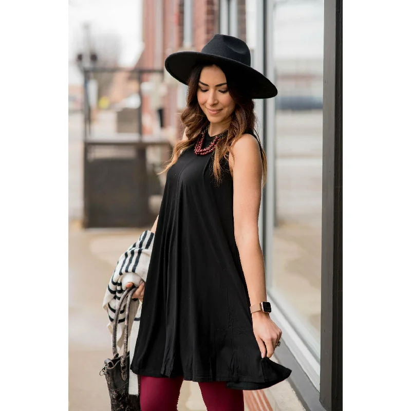 Bold Fashion Basic Little Black Tank Dress