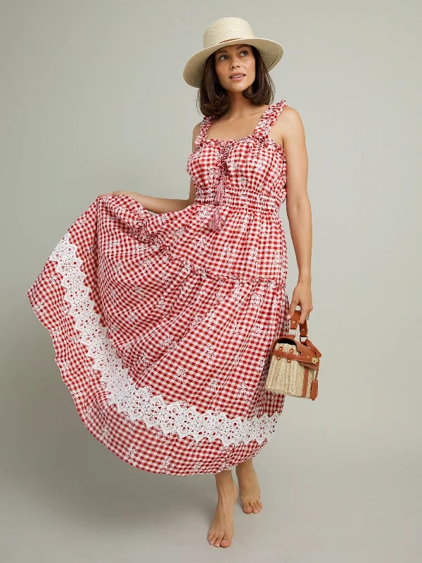 Chic Women's Clothing Online Picnic Plaid Dress