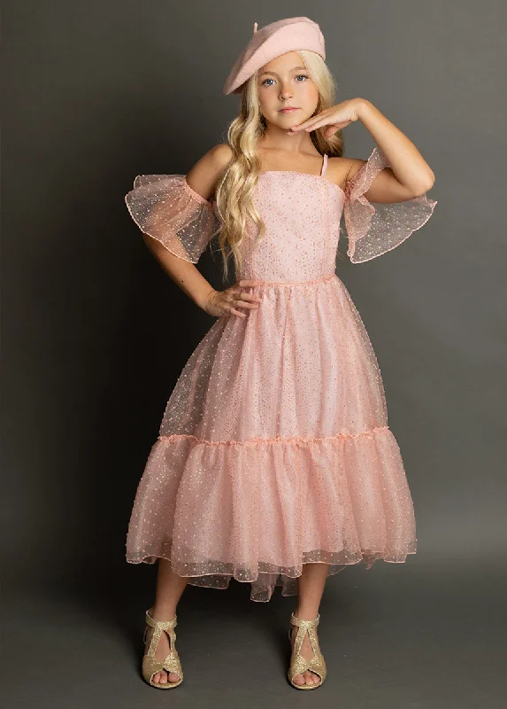 Relaxed Style Chloe Dress in Pink Dot