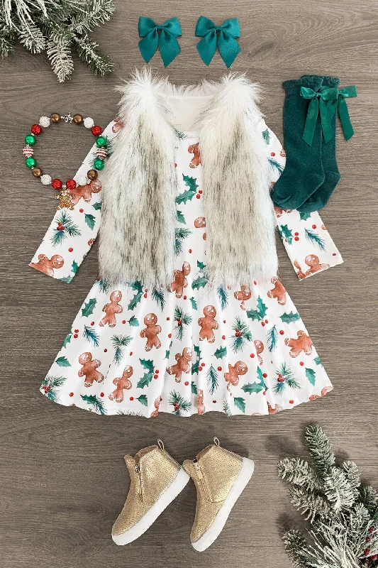 Wardrobe Upgrade White Holly Gingerbread Dress