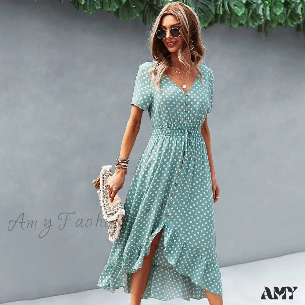 Women's Clothing Sale Online Amy Fashion - Fashion Elegant Long Casual Single-Breasted Dress