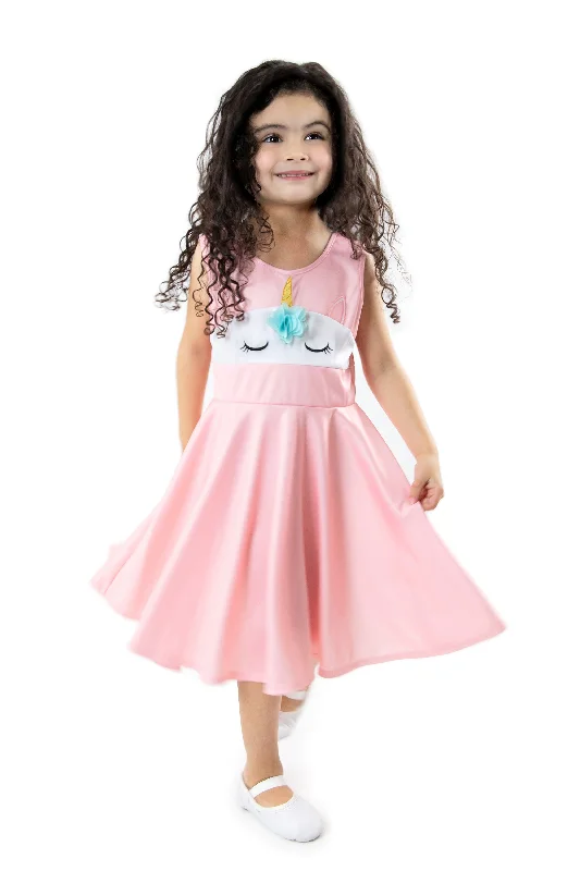 Affordable Fashion Clothing For Women Unicorn Twirl Dress Pink