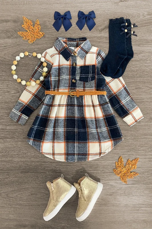 Online Boutiques Clothing Blue Plaid Flannel Dress