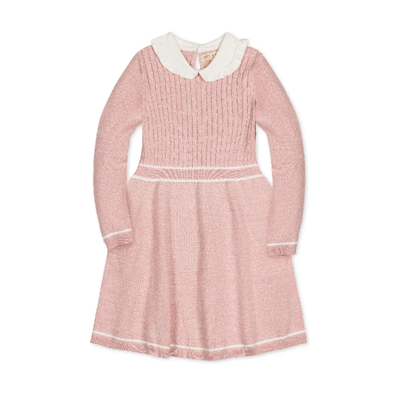 Women's High Street Fashion Organic Peter Pan Collar Sweater Dress - Baby