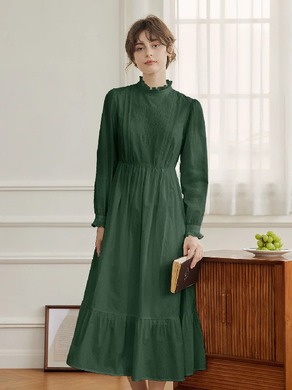 Bundle Offer 【Final Sale】Braelyn Simple Mockneck A-Line Cotton Dress