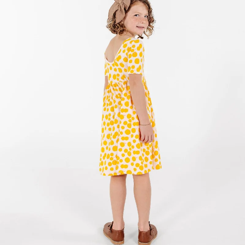 Fashionable Tops for Women The Short Sleeve Ballet Dress in Sweet Citrus