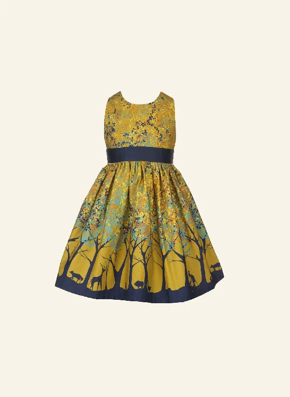 Clothing Store Martha Baby / Toddler Dress - Mustard Forest