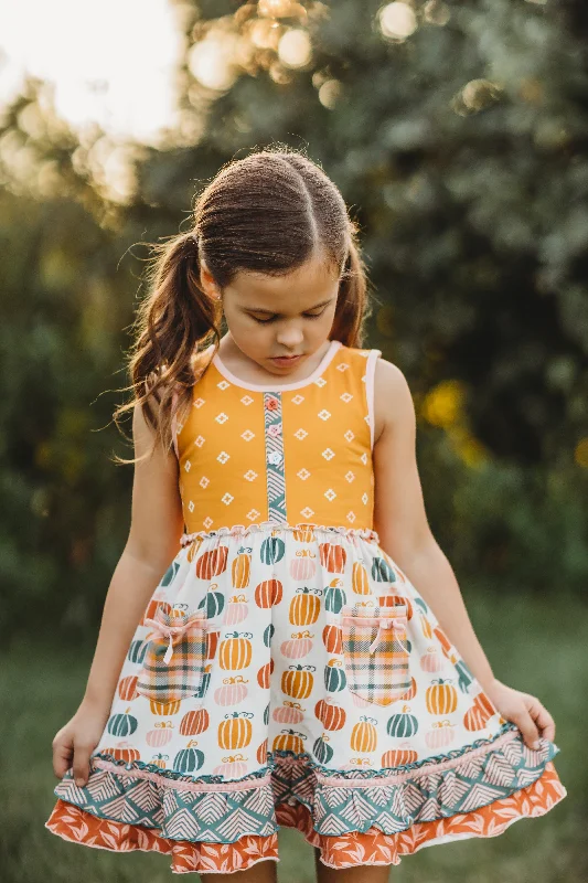 Women's Clothing For Everyday Wear Little Pumpkin Jubilee Ruffle Dress