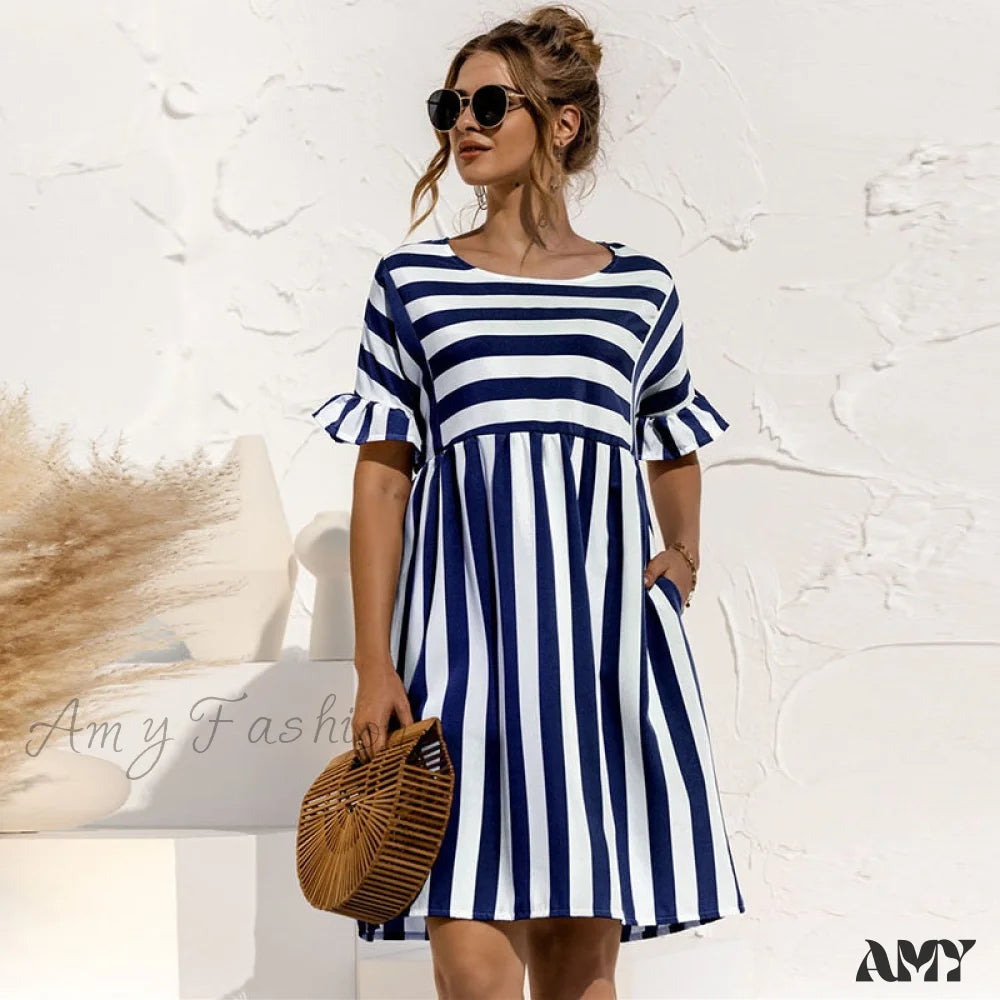 Sophisticated Outfits Amy Fashion - Elegant A Line Patchwork Beach Party Female Dress