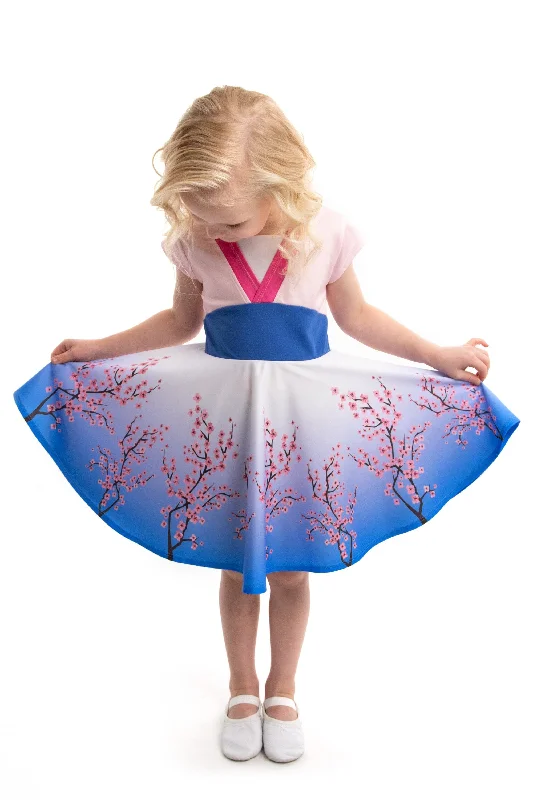 Women's Fashion Clothing Cherry Blossom Twirl Dress