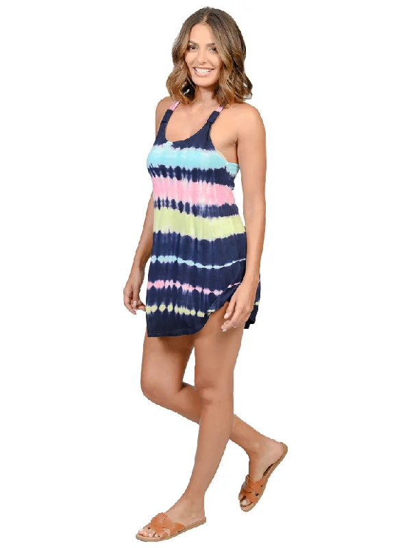 Charming Everyday Clothing For Women Tie-dyed bungee short dress