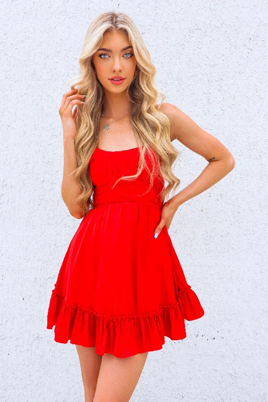 Best Online Boutiques For Women Harper Dress - Red / Baby Blue