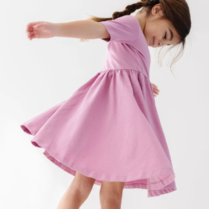 Evening Elegance The Short Sleeve Ballet Dress in Orchid