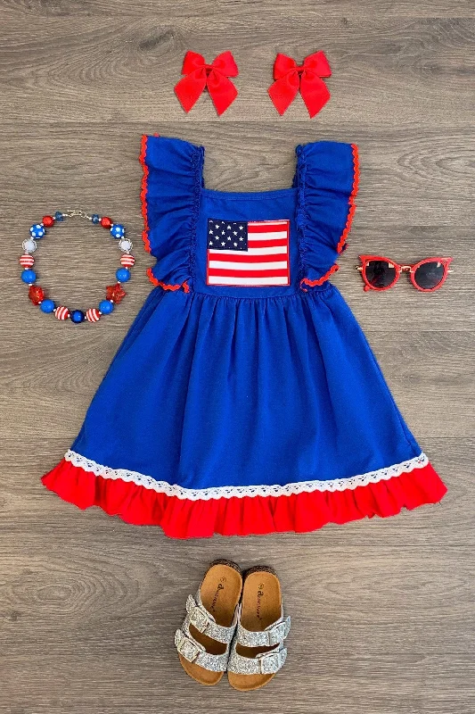 Women Clothes American Flag Dress