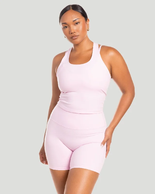 Aura Racer Tank - Blush Pink