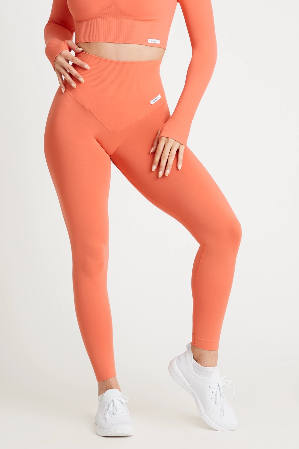 Leggings Push up Gym Fashion Corallo