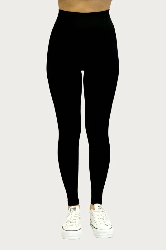 Ribbed Stretch Legging In Black