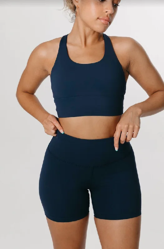 Women's Versatile Apparel SKINLUXE HIGH WAISTED CYCLING SHORTS - NAVY