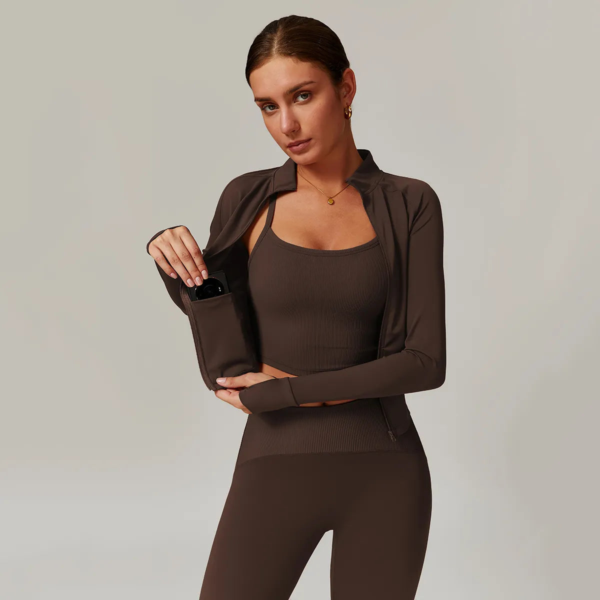Women's Occasion Wear Clothes SPARK Gym Jacket with Zipper ZC8889
