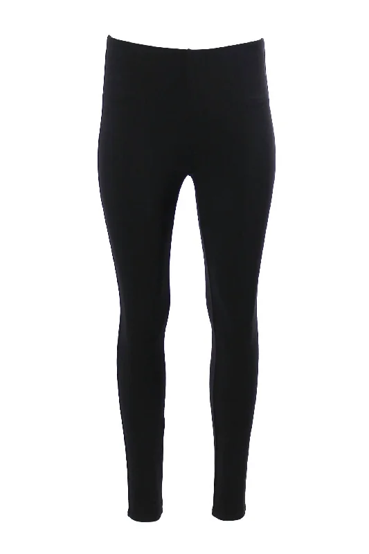 Women Carson Comfort Fit Solid Stretch Knit Leggings In Black