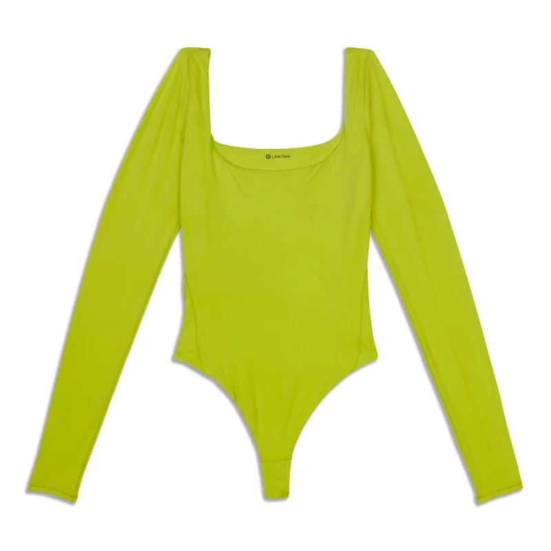 Trendy Athleisure Clothing For Women Wundermost Ultra-Soft Square-Neck Long-Sleeve Bodysuit - Resale Trendy Athleisure Clothing For Women Wundermost Ultra-Soft Square-Neck Long-Sleeve Bodysuit - Resale