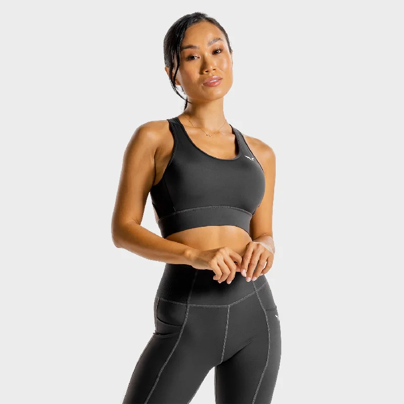 Affordable Trendy Clothes For Women Core Bra - Charcoal
