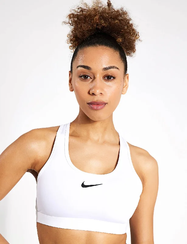 Women's Clothing Sets Swoosh Medium Support Bra - White/Stone Mauve/Black