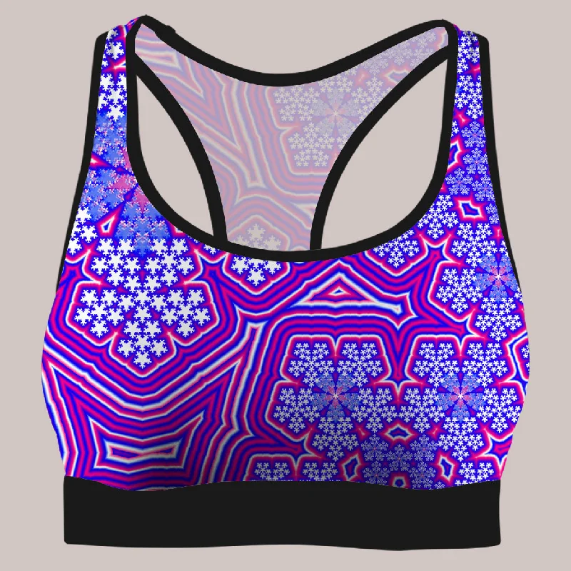 Psychedelic Active Bra (UV/RGB, Eco-Friendly) | FRACTAL NATION