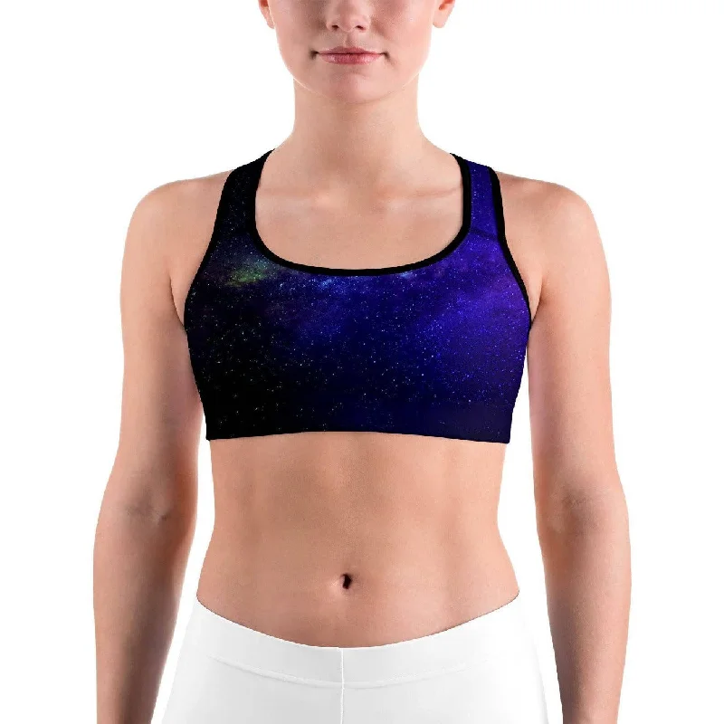 Purple Galaxy Sports Bra