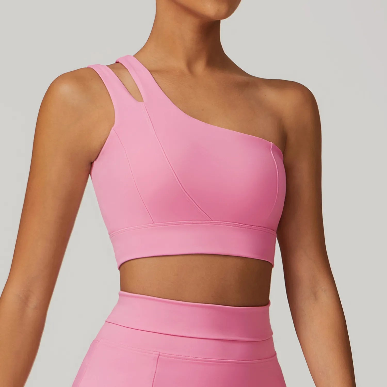 Women's Cozy Clothes SPARK One Shoulder Strap Sports Bra ZC6358
