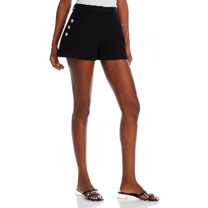 Elliot Womens Button Trim Short Denim Shorts