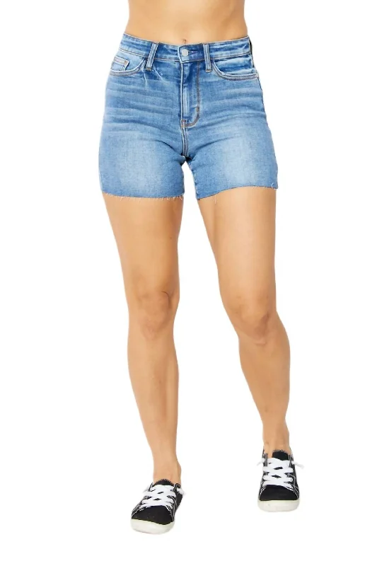 High Waist Shorts In Blue