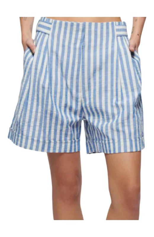 Women's Evening Clothes Maja Short In Parisian Blue Stripe
