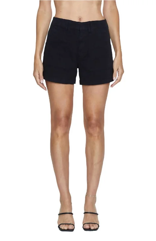 Marissa High Rise Utility Shorts In Black