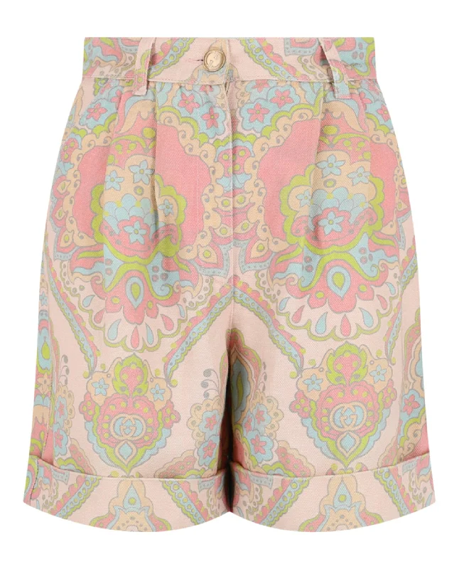 Paisley Printed Shorts