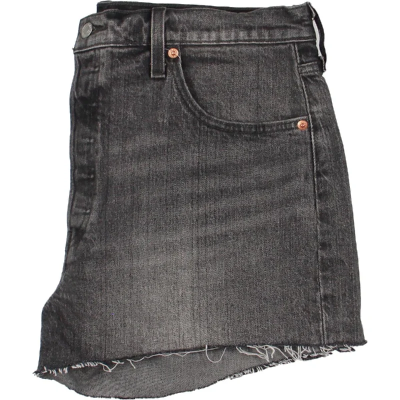 Womens Pockets Denim Denim Shorts